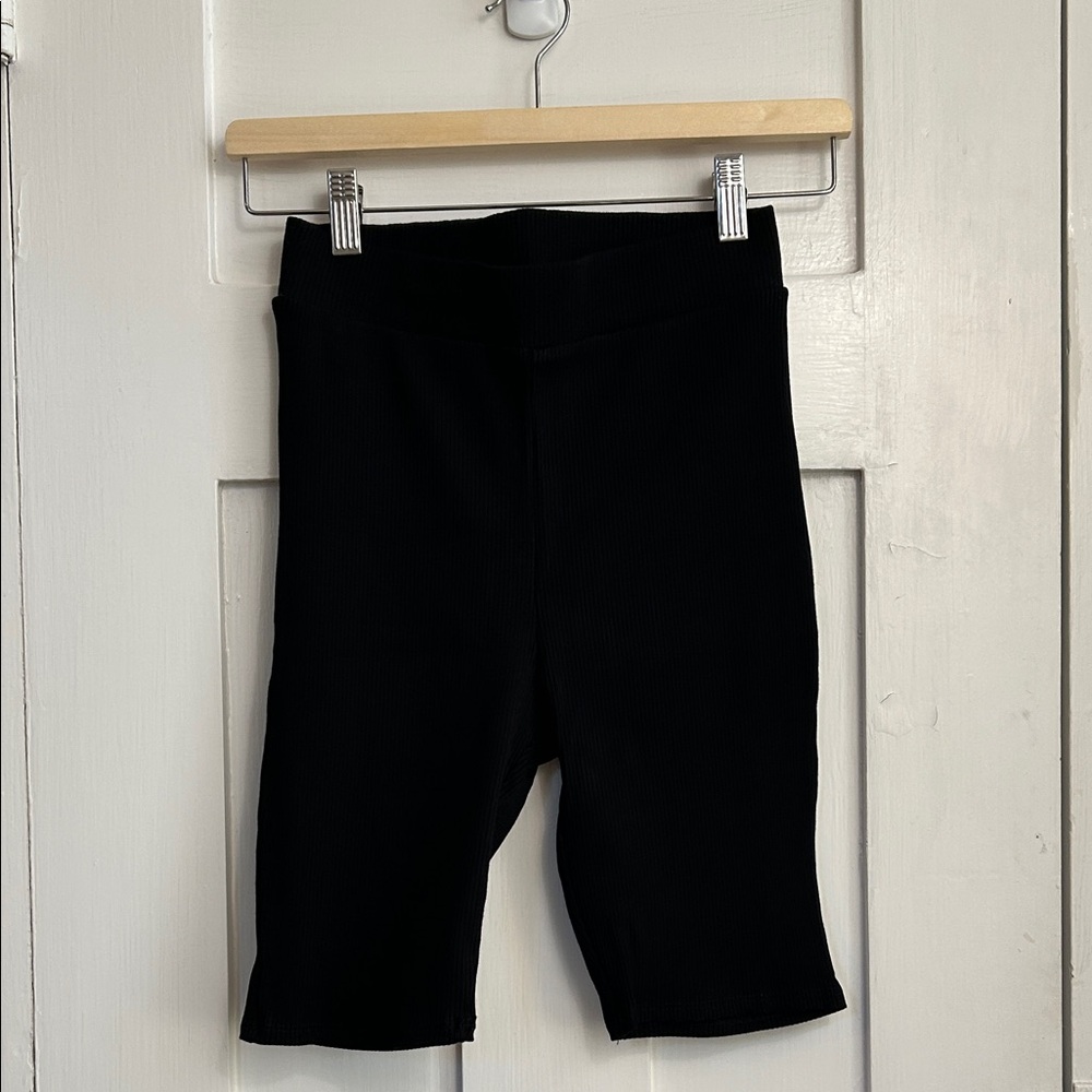 Naked Wardrobe Snatched Ribbed Bike Shorts Black size Medium